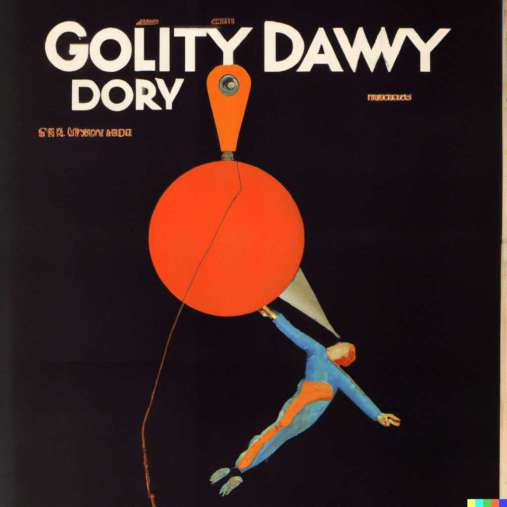 the discovery of gravity, advertisement from the '80s